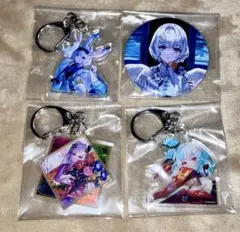 藤ちょこ アクリルキーホルダー 缶バッジ 4個セット まとめ売り — image 1