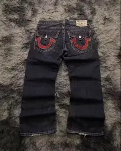 True Religion デニムパンツ 赤ステッチ — image 1