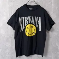 NIRVANA ニルヴァーナ バンドTシャツ スマイルロゴ ブラック S/M — image 1