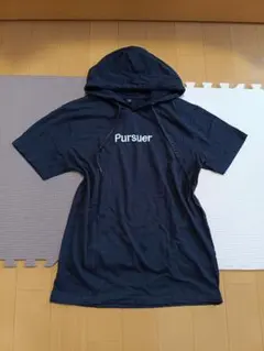 Pursuer 半袖 フード付き パーカー ブラック Mサイズ — image 1