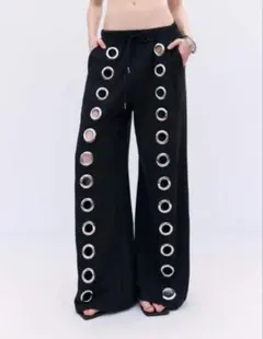 SHEIN X Scot Louie LYSMO ハトメ スウェットパンツ — image 1