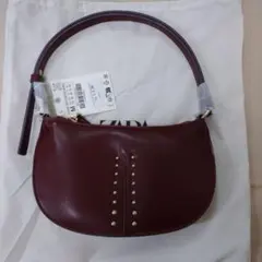 ZARA ハンドバッグ ボルドー スタッズ付き — image 1