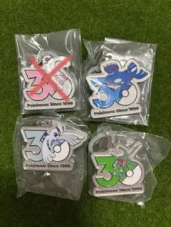 「3個」ポケモン 30周年 メタルチャームマスコット ～カントー、ジョウト — image 1