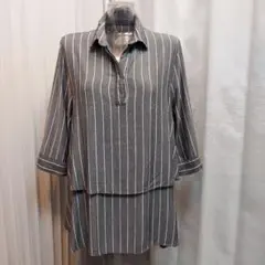 COLZA　コルザ　七分袖 A ライン チュニックシャツ　サイズ L — image 1