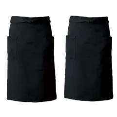 未使用 SEVEN UNIFORM ミドルエプロン 2枚セット CT2522 黒 — image 1