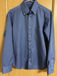 TOPVALU 長袖ビジネスシャツ ブルー ボタンダウン — image 1