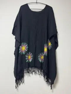 Asian Style GOA ポンチョ ブラック — image 1
