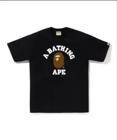 A BATHING APE カレッジロゴ Tシャツ ブラック — image 1