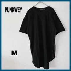 PUNKWEY パンクウェイ サイドジップ 半袖 Tシャツ 黒 バンド パンク — image 1