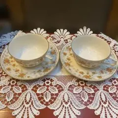 Contemporary 花柄 カップ・ソーサー 2個セット — image 1