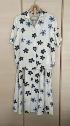 UNIQLO×marimekko♥️リネンブレンド✨️花柄 半袖シャツ&スカート — image 1
