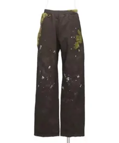 doublet 26ss 苔エンブロイダリースウェットパンツ　ブラウン、タグ付き — image 1