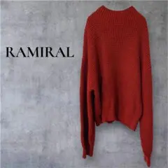 RAMIRAL 赤 ニット セーター 長袖 レッド レディース 長袖 — image 1