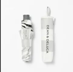 DEAN & DELUCA 折り畳み傘 晴雨兼用 ホワイト×グレー — image 1