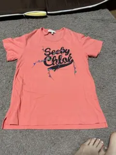 SEE BY CHLOE ロゴプリント Tシャツ ピンク — image 1