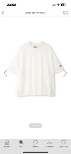「KELTY×human woman」コラボのミニロゴTシャツ白、茶 — image 1