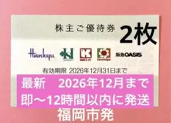 エイチツオーリテイリング H2O 株主優待券2枚 — image 1