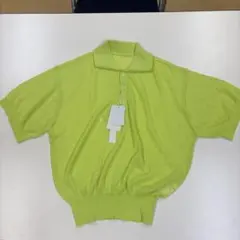 VACANCY 半袖 ポロシャツ ライムイエロー フリーサイズ — image 1