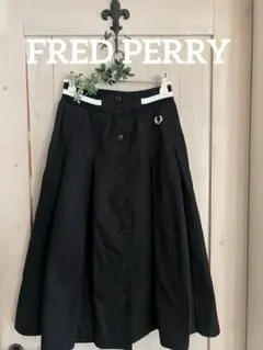 FRED PERRY プリーツスカート ブラック — image 1