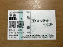 ピコチャンブラック　2024年第74回スプリングS　単勝馬券 — image 1