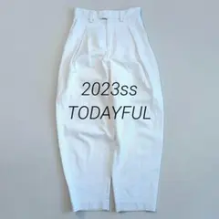 2023ss　TODAYFUL　コットンボックスタックパンツ　36インチ — image 1