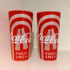 Paris 2024 オリンピック コカ・コーラ リユーザブルカップ 2個セット — image 1
