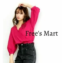 新品タグ付き♡Free's Mart♡カシュクールエンブロイダリーブラウス♡ — image 1