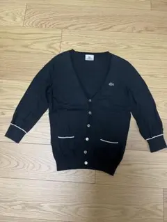LACOSTE ラコステ 五分袖 カーディガン ブラック 40 — image 1