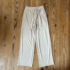 【新品タグつき】GU リブプルオンパンツ　XS ナチュラル — image 1