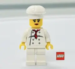 ⭐️LEGO レゴ⭐️女性シェフ コックさん ⭐️ミニフィグホワイト ⭐️シティシリーズ — image 1