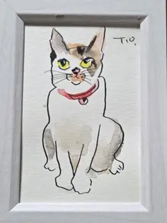 No2760ドローイング水彩画今日の猫 — image 1