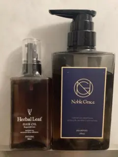 Noble Grace シャンプー & Herbal Leaf ヘアオイル — image 1
