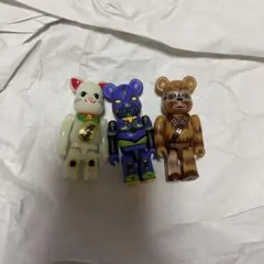 BE@RBRICK ベアブリック 3体セット 招き猫 エヴァ チューバッカ — image 1
