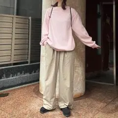 nugu Laugher （ユニセックス）ピンタックコットンパンツ — image 1