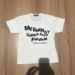 COMME des GARÇONS ロゴプリントTシャツ XS 白 — image 1
