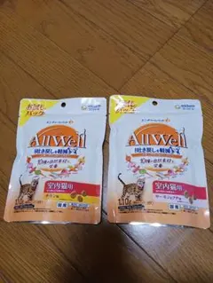 新品：Unicharm AllWell 室内猫用 お試しパック 2袋セット — image 1