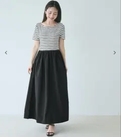COCA ボーダー切り替えワンピース — image 1