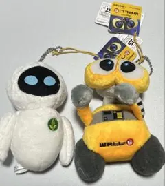 未使用　WALL-E & EVE ぬいぐるみ マスコット 2体セット — image 1