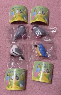 かくかくとりとり 桜文鳥×2　カワセミ　シマエナガ　4個セット — image 1