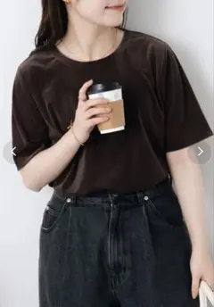 ベロア半袖カットソー ehka sopo — image 1