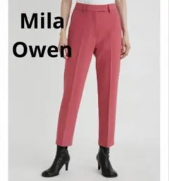 【美品】Mila Owen センタープレステーパードパンツ ピンク — image 1