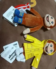 Curious George ぬいぐるみ 2種セット セガプライズ — image 1