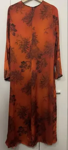 ZARA 花柄 チュニック オレンジ Lサイズ — image 1