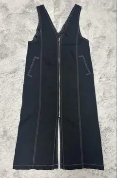 ブラック Vネック オールインワン — image 1