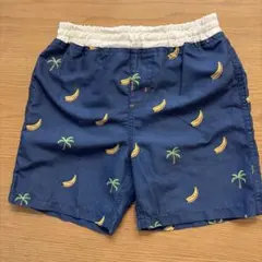 【美品】SCAMP CAMP キッズ水着 100 バナナ柄 ネイビー — image 1