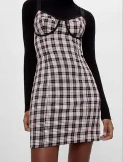 Bershka チェック柄 キャミミニワンピース XS — image 1