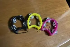 カラフル タンバリン 3個セット — image 1