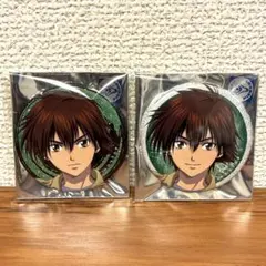 ヒカルの碁　カラオケの鉄人　カラ鉄　グリッター缶バッジ　2枚　和谷義高 — image 1
