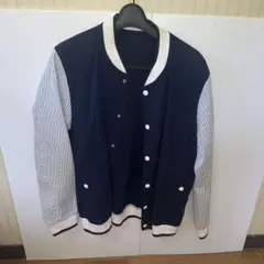 KMIXPRICE ネイビー ストライプ カーディガン Lサイズ — image 1