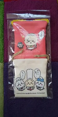 ちいかわレストラン ハチワレ うさぎ ミニ巾着 ラッコさん — image 1